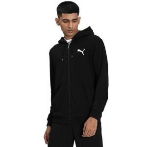 Puma Men's Cotton Blend Hooded Neck Standard Length Jacket