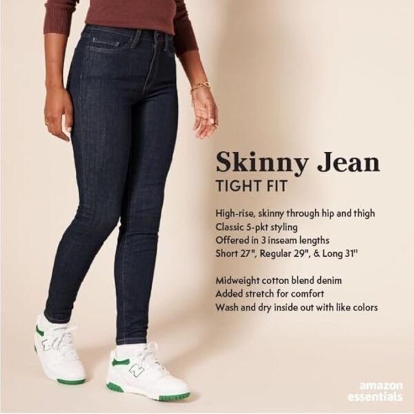 Essentials Women's High-Rise Skinny Fit Jeans - Image 6