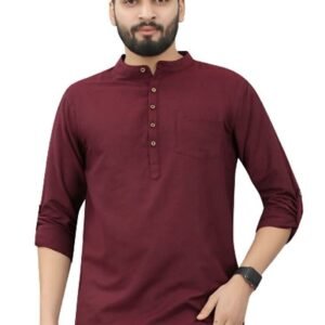 Men's Pure Cotton Ethnic Wear Long Sleeve Kurta - Mor-008