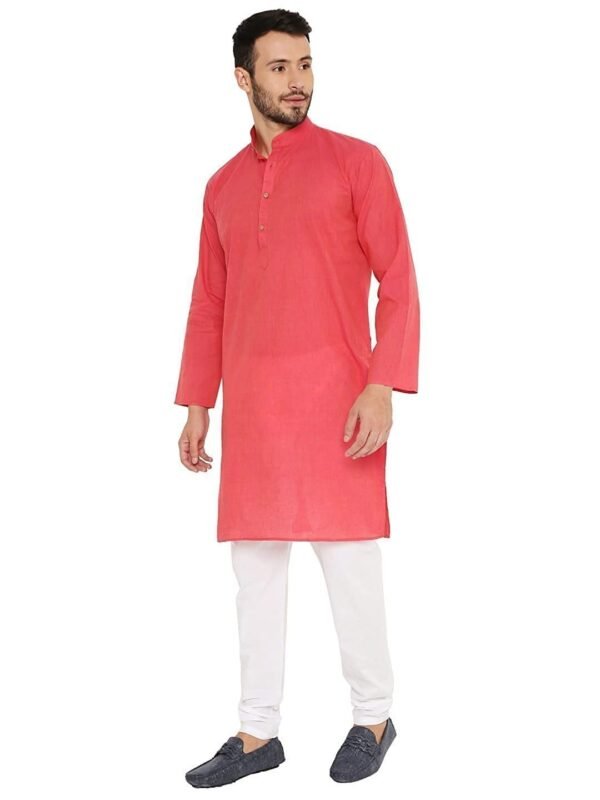 Handloom Cotton Kurta Pyjama Set for Men - Image 3