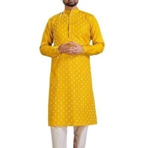 Men's Cotton Printed Kurta with Pyjama Set