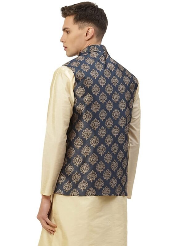 Jompers Men's Woven Design Nehru Jacket. - Image 3