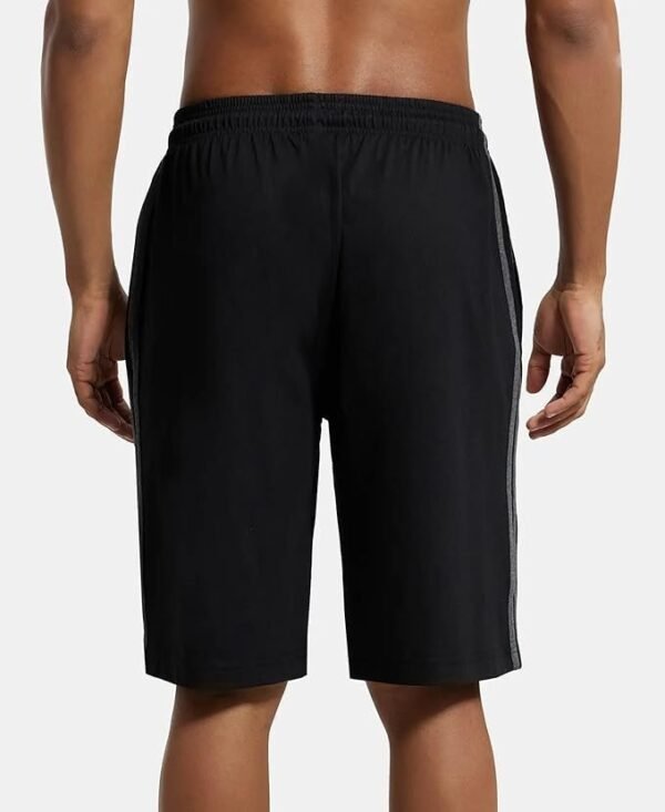 Jockey Men's Super Combed Cotton Rich Regular Fit Solid Shorts with Side Pockets - Image 5