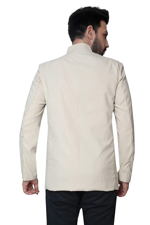 Cotton Blend Solid, Festive & Wedding Men Bandhgala - Image 3