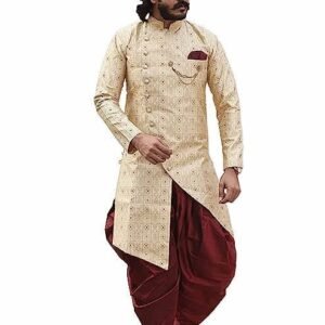 Mens Sherwani Style Indo Western Dhoti Dress Set