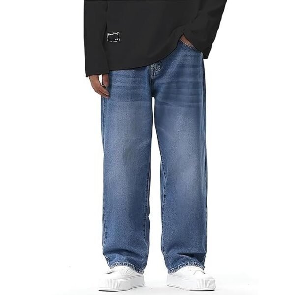 London Hills Men Jeans || Relaxed Pants || Denim Baggy Jeans - Image 3
