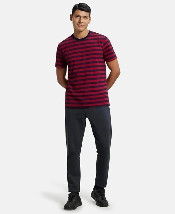 Jockey Men's Super Combed Cotton Rich Striped Round Neck Half Sleeve T-Shirt - Image 4