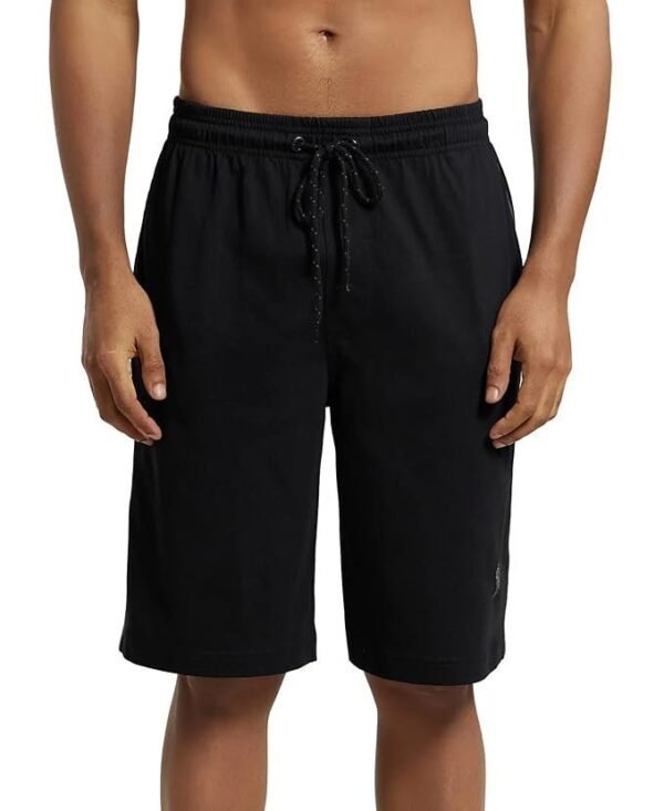 Jockey Men's Super Combed Cotton Rich Regular Fit Solid Shorts with Side Pockets