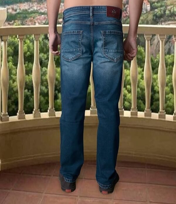 i'sol Men’s Loose Baggy Fit Wide Legged Jeans - Image 4