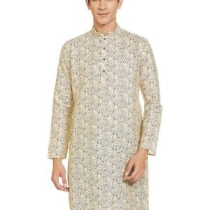 Manthan Blended Cotton Printed Kurta for Men
