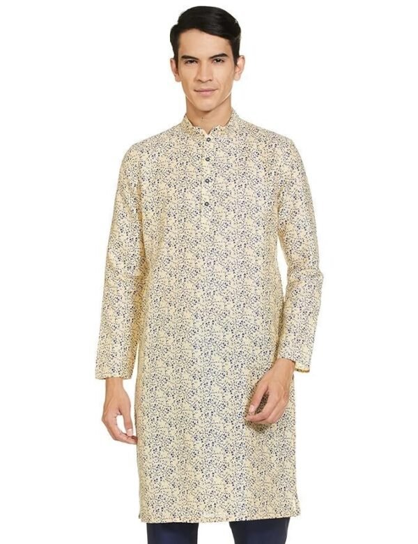 Manthan Blended Cotton Printed Kurta for Men
