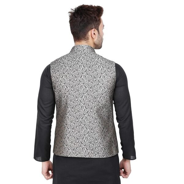 Men's Brocade Zari Nehru Jacket/Waist Coat - Image 2