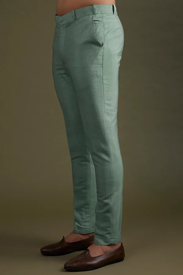 Jade Green Embroidered Sherwani Set - Image 3