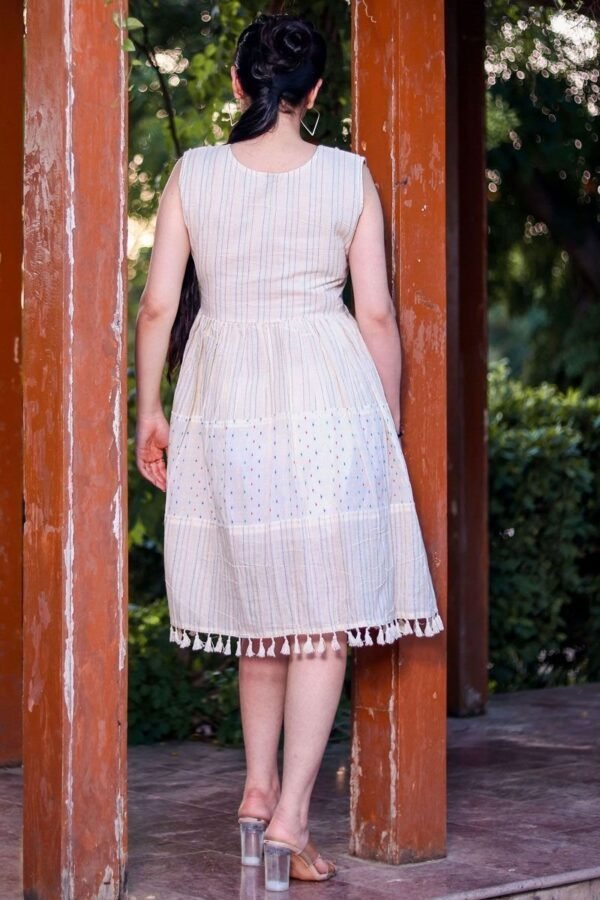 Radiant Off White Color Readymade Cotton Fabric Kurti - Image 3