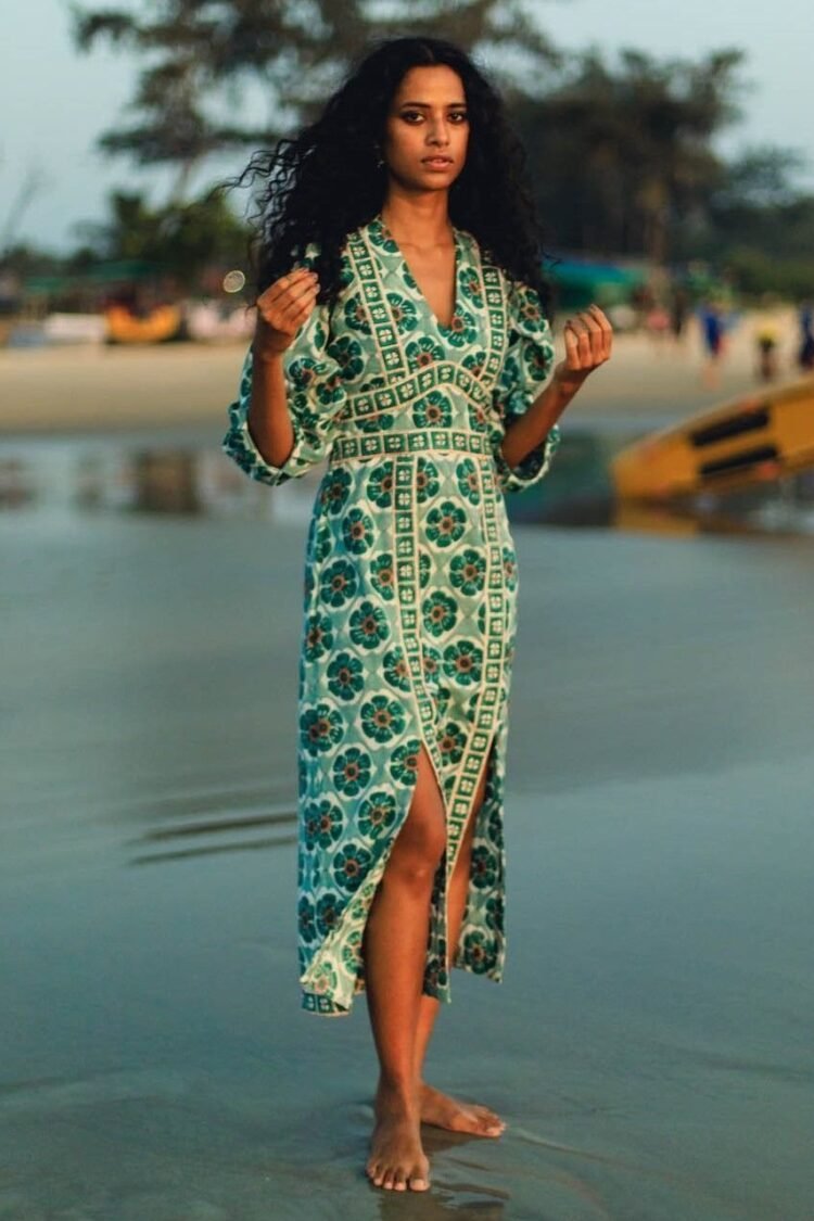 White Palm Dress