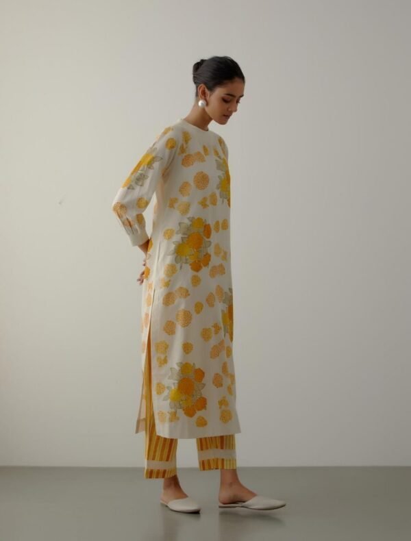 Yellow Nicole Bouquet Rib Tunic - Image 3