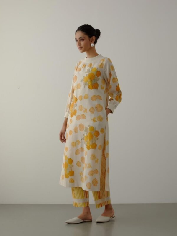 Yellow Nicole Bouquet Rib Tunic - Image 4